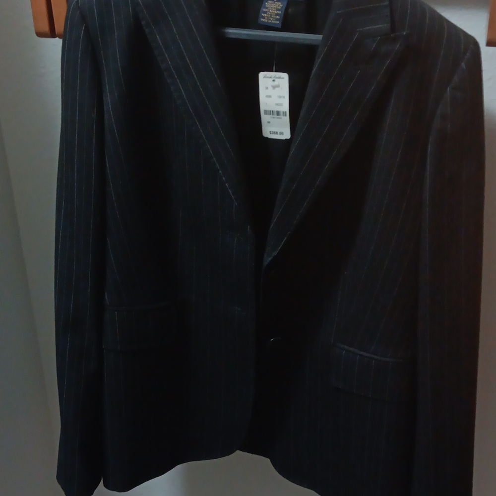 Brooks Brothers Classic Pinstripe Suit Black Pencil Skirt And Blazer